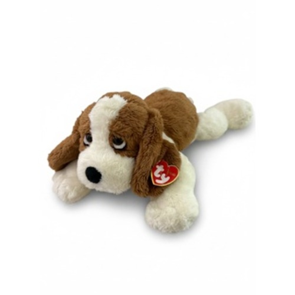 Ty Classic Tracker Basset Hound Dog Plush Brown White Floppy Ears 13 Inch 20032